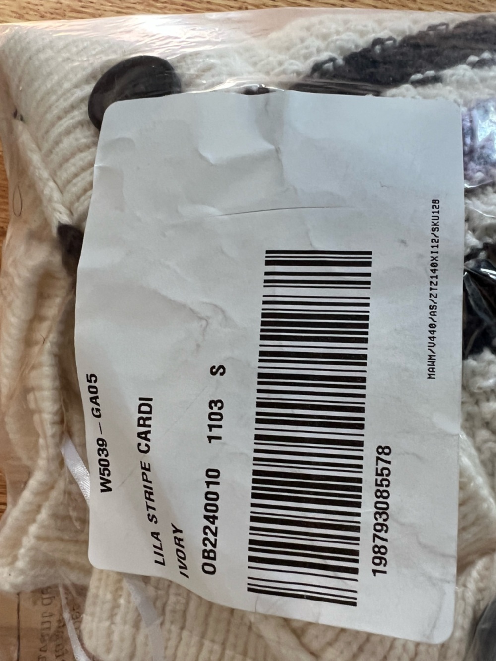 Free People Striped Cardi in Ivory Combo Size Small & Medium NWT - Picture 3 of 12